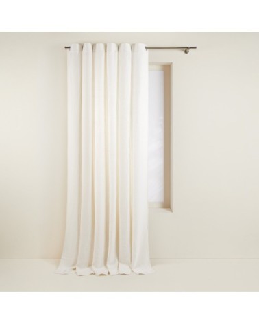 Rideau à oeillets 140x350 cm Blanc naturel