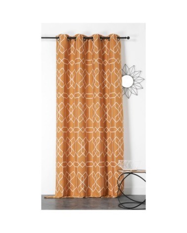 Rideau d'ameublement ariane jacquard jaune soleil 260 x 140