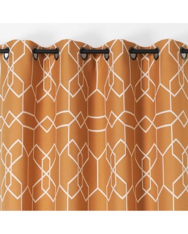 Rideau d'ameublement ariane jacquard jaune soleil 260 x 140