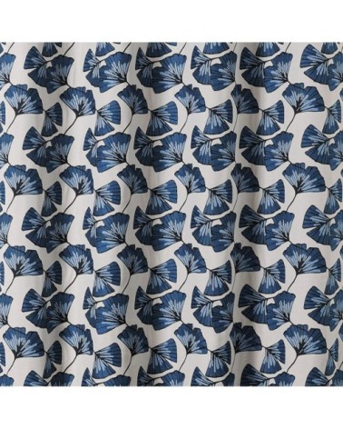 Rideau jacquard biloba bleu 240 x 140