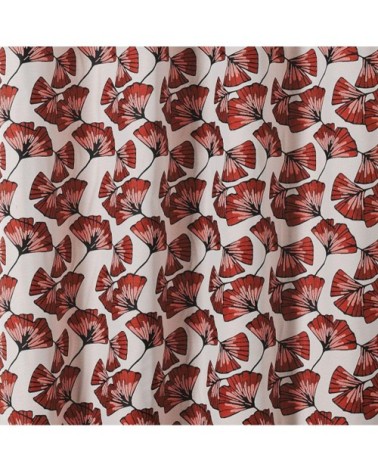 Rideau jacquard biloba rouge 240 x 140