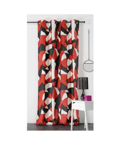 Rideau d'ameublement camo polyester terracotta 240 x 145