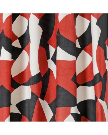 Rideau d'ameublement camo polyester terracotta 240 x 145