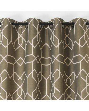 Rideau d'ameublement ariane jacquard blanc / noir 260 x 140