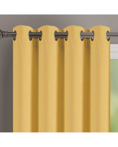 Rideau occultant pour chambre et salon moutarde 260 x 140