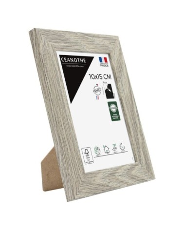 Cadre photo taupe 10x15 cm bois reconstitué fsc