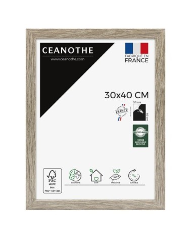 Cadre photo taupe 30x40 cm bois reconstitué fsc