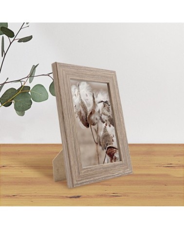 Cadre photo marron 10x15 cm bois reconstitué fsc