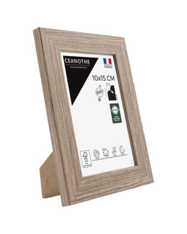 Cadre photo marron 10x15 cm bois reconstitué fsc