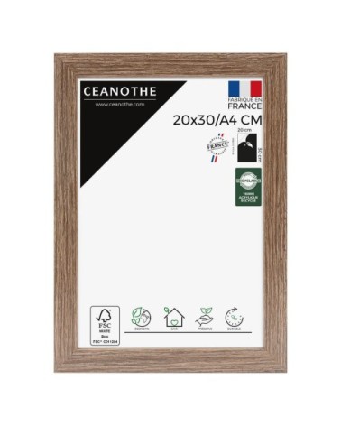 Cadre photo marron 20x30 cm bois reconstitué fsc