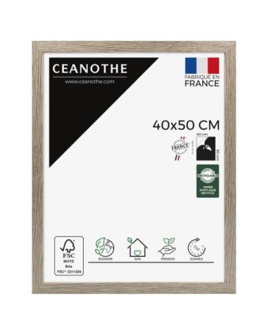 Cadre photo taupe 40x50 cm bois reconstitué fsc