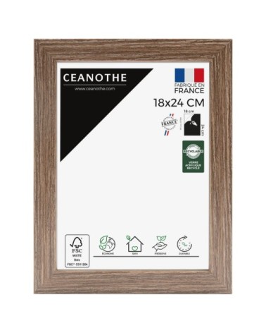 Cadre photo marron 18x24 cm bois reconstitué fsc