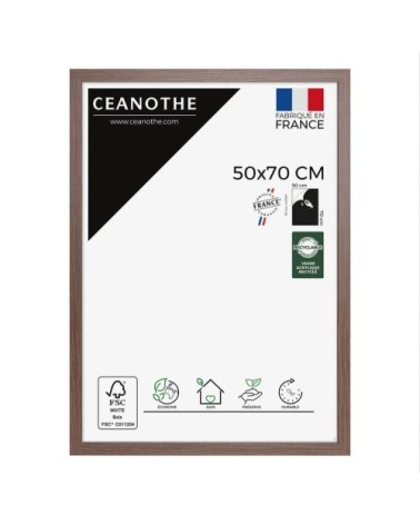 Cadre photo marron 50x70 cm bois reconstitué fsc