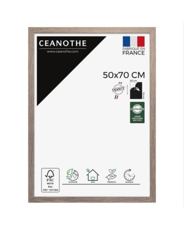 Cadre photo taupe 50x70 cm bois reconstitué fsc