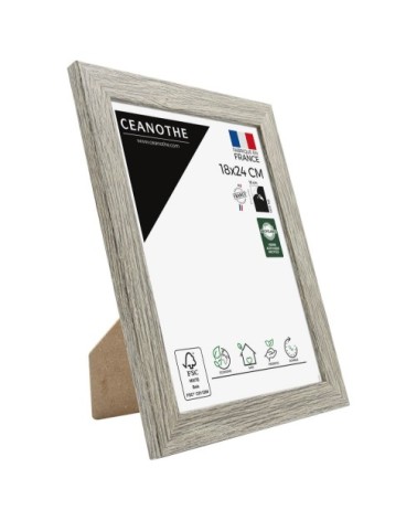 Cadre photo taupe 18x24 cm bois reconstitué fsc