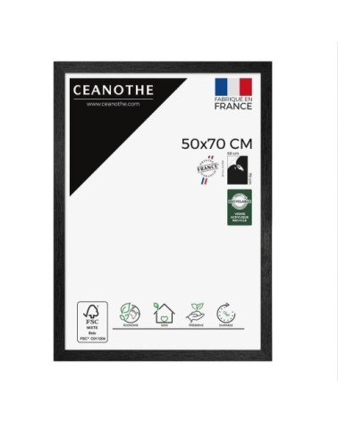 Cadre photo noir 50x70 cm bois reconstitué fsc