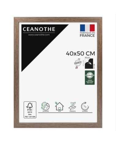 Cadre photo marron 40x50 cm bois reconstitué fsc