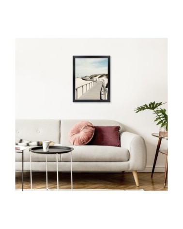 Cadre photo noir 40x50 cm bois reconstitué fsc