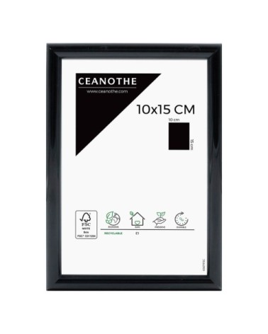 Cadre photo noir 10x15 cm résine plastique
