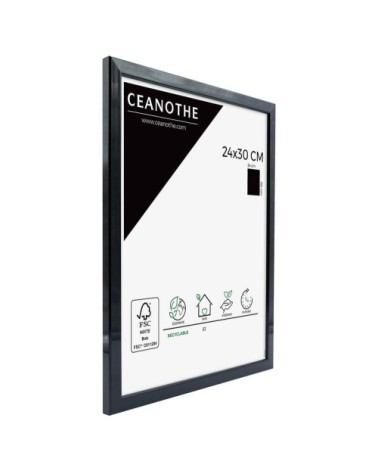 Cadre photo noir 24x30 cm résine recyclée