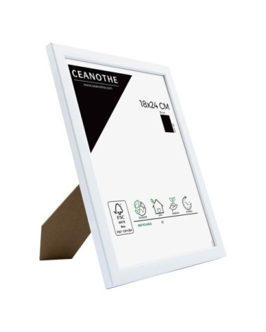 Cadre photo blanc 18x24 cm résine recyclée