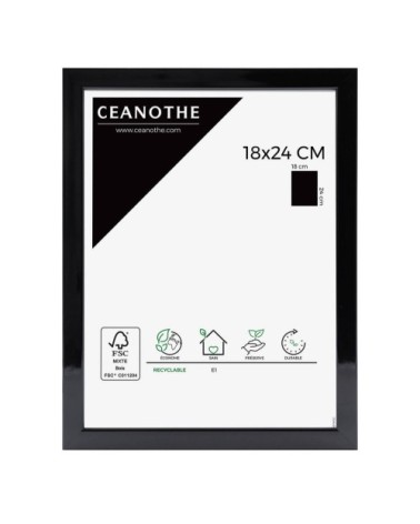 Cadre photo noir 18x24 cm résine recyclée
