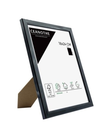Cadre photo noir 18x24 cm résine recyclée