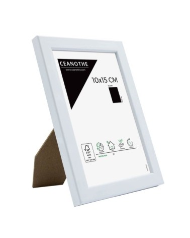 Cadre photo blanc 10x15 cm résine recyclée