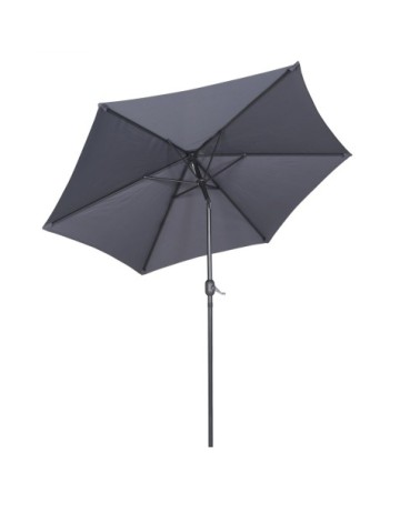 Parasol droit 3m en aluminium gris anthracite