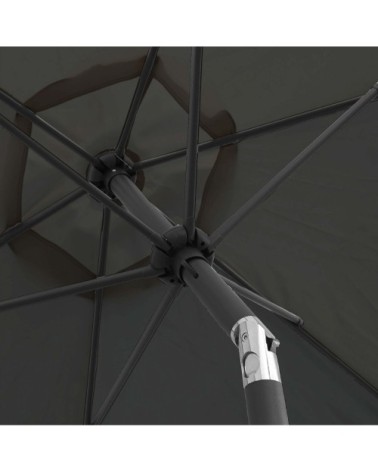 Parasol droit 3m en aluminium gris anthracite