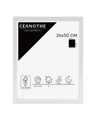 Cadre photo blanc 24x30 cm résine recyclée