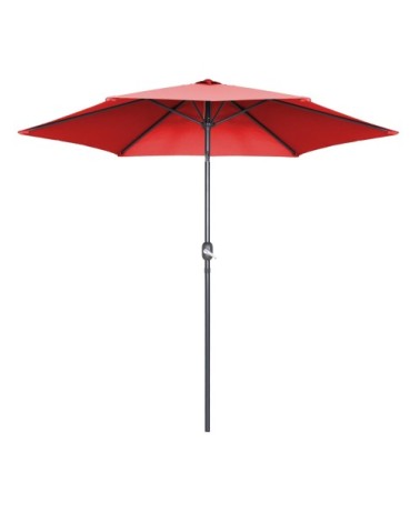 Parasol droit 3m en aluminium rouge