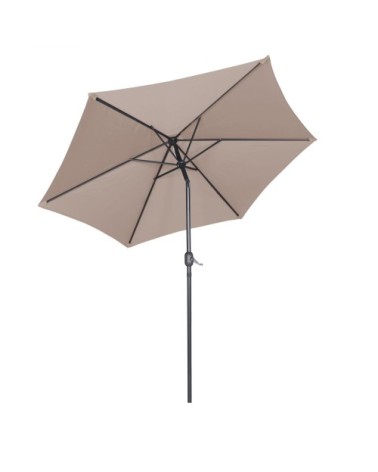 Parasol droit 3m en aluminium taupe
