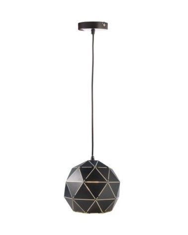 Suspension en métal noir mat origami D25cm