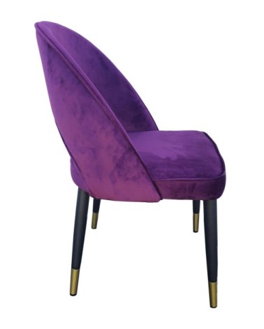Chaise de salle a manger en velours violet