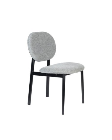 Chaise en tissu gris clair