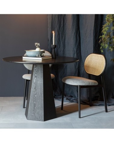 Chaise en tissu gris clair