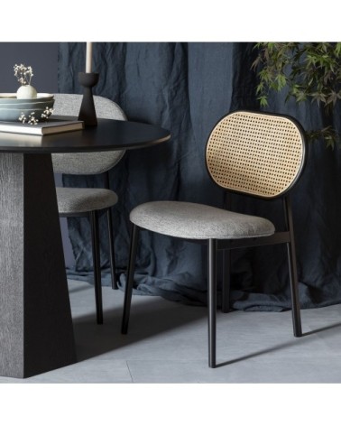 Chaise en tissu gris clair