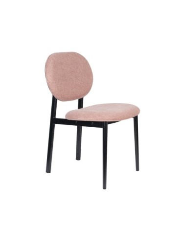 Chaise en tissu rose