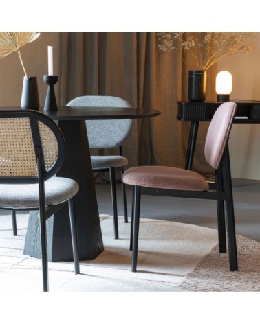 Chaise en tissu rose