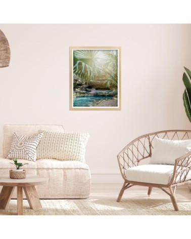 Cadre photo bois blanc 40x50 cm résine recyclée