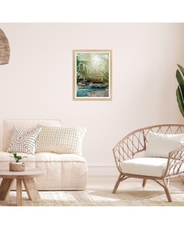 Cadre photo bois blanc 30x40 cm résine recyclée