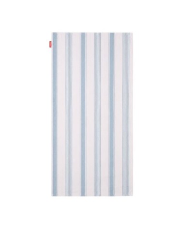 Serviette plage grande coton bleu rayures