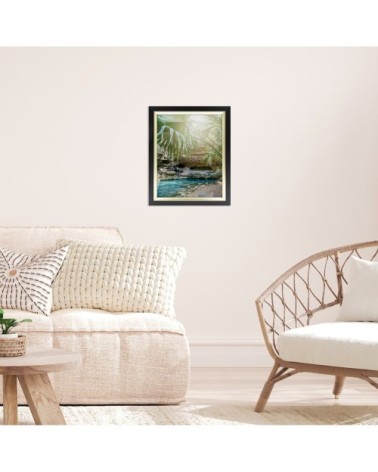 Cadre photo noir doré 24x30 cm résine recyclée