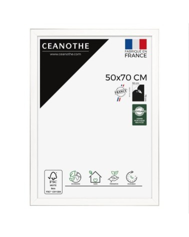 Cadre photo Newton acier 50x70 cm résine recyclée