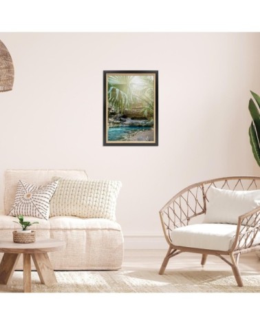 Cadre photo bois noir 30x40 cm résine recyclée