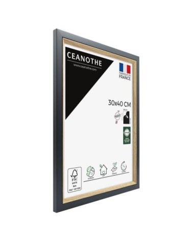 Cadre photo bois noir 30x40 cm résine recyclée