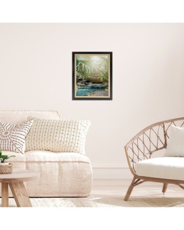 Cadre photo bois noir 24x30 cm résine recyclée