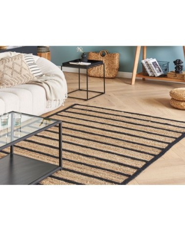 Tapis en tissu noir 200x140cm