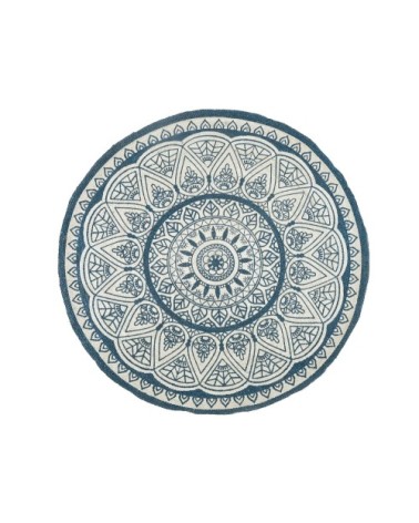 Tapis en tissu bleu 120x120cm